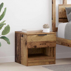 Szafka pod łóżko z szufladą 2 pcs Stare drewno 40 x 39 x 40cm