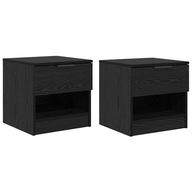 Szafka pod łóżko z szufladą 2 pcs Czarny Dąb 40 x 39 x 40cm