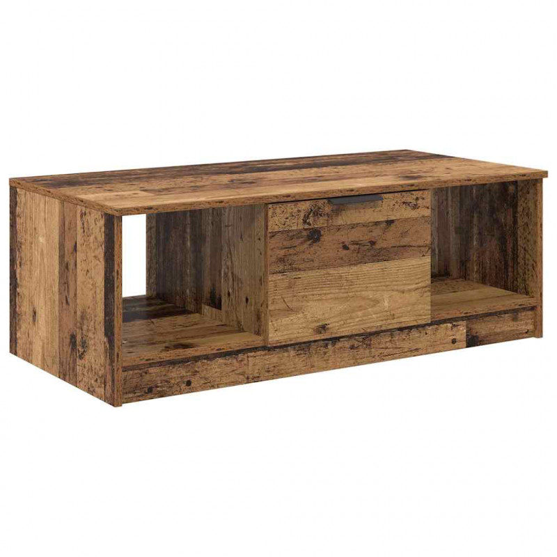 Stolik kawowy z szufladą Stare drewno 102 x 50 x 36cm