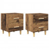 Szafka pod łóżko z szufladą 2 pcs Stare drewno 40 x 35 x 47,5cm