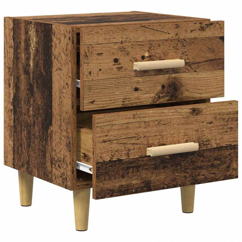 Szafka pod łóżko z szufladą 2 pcs Stare drewno 40 x 35 x 47,5cm