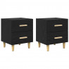 Szafka pod łóżko z szufladą 2 pcs Czarny Dąb 40 x 35 x 47,5cm