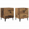 Szafka pod łóżko 2 pcs Stare drewno 40 x 35 x 47,5 cm