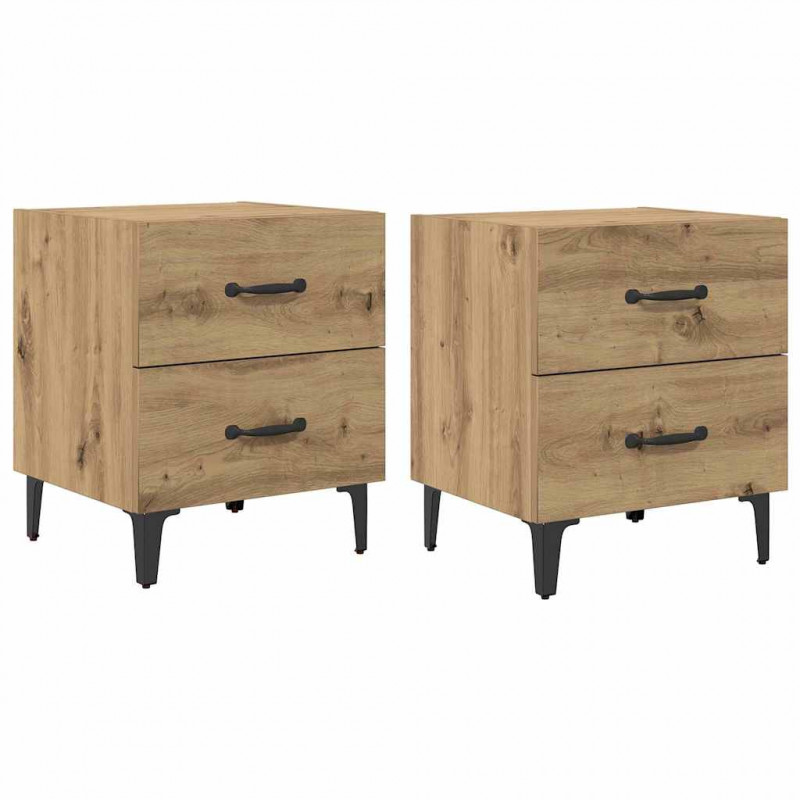 Szafka pod łóżko 2 pcs Dąb rzemieślniczy 40 x 35 x 47,5 cm