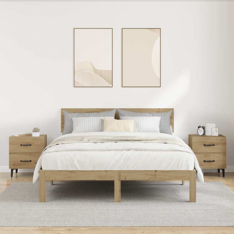 Szafka pod łóżko 2 pcs Dąb rzemieślniczy 40 x 35 x 47,5 cm