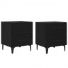 Szafka pod łóżko z szufladą 2 pcs Czarny Dąb 40 x 35 x 47,5 cm