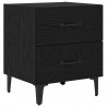 Szafka pod łóżko z szufladą 2 pcs Czarny Dąb 40 x 35 x 47,5 cm