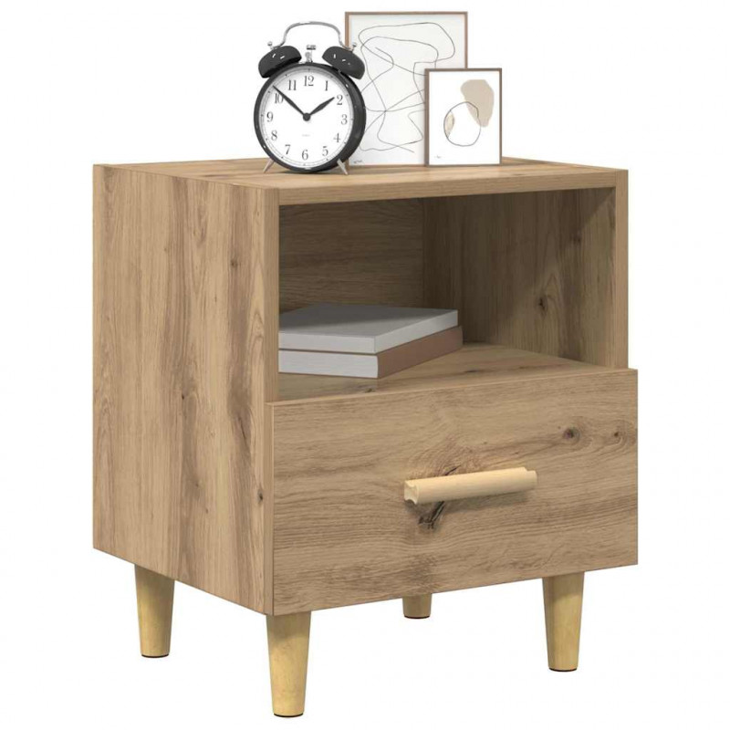 Szafka Nocna z szufladą 2 pcs Dąb rzemieślniczy 40 x 35 x 47 cm