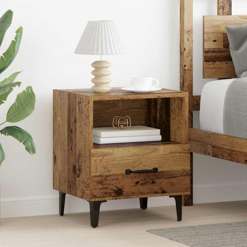 Szafka Nocna z szufladą 2 pcs Stare drewno 40 x 35 x 47.5 cm