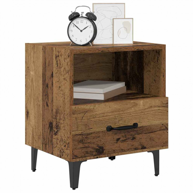Szafka Nocna z szufladą 2 pcs Stare drewno 40 x 35 x 47.5 cm