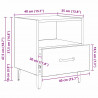 Szafka Nocna z szufladą 2 pcs Stare drewno 40 x 35 x 47.5 cm