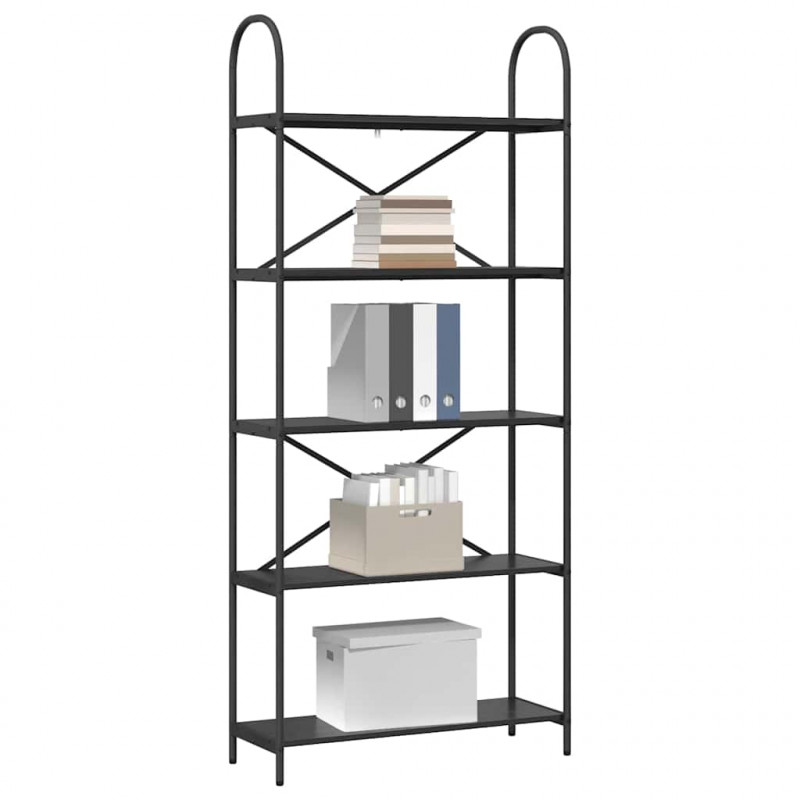 Półka na książki Czarny Dąb 80 x 30 x 183 cm