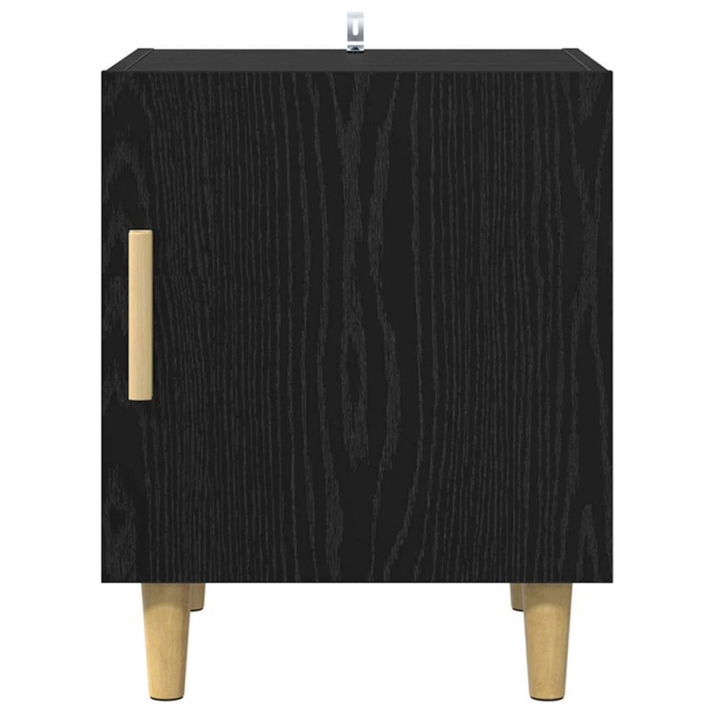 Szafka Nocna Czarny Dąb 40 x 40 x 50 cm Materiał drewnopochodny