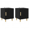 Szafka Nocna 2 pcs Czarny Dąb 40 x 40 x 50 cm