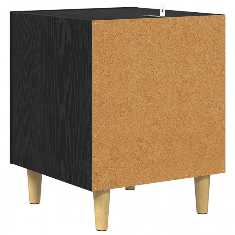 Szafka Nocna 2 pcs Czarny Dąb 40 x 40 x 50 cm