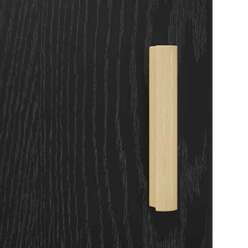 Szafka Nocna 2 pcs Czarny Dąb 40 x 40 x 50 cm