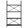 Półka na książki Czarny Dąb 80 x 30 x 146 cm