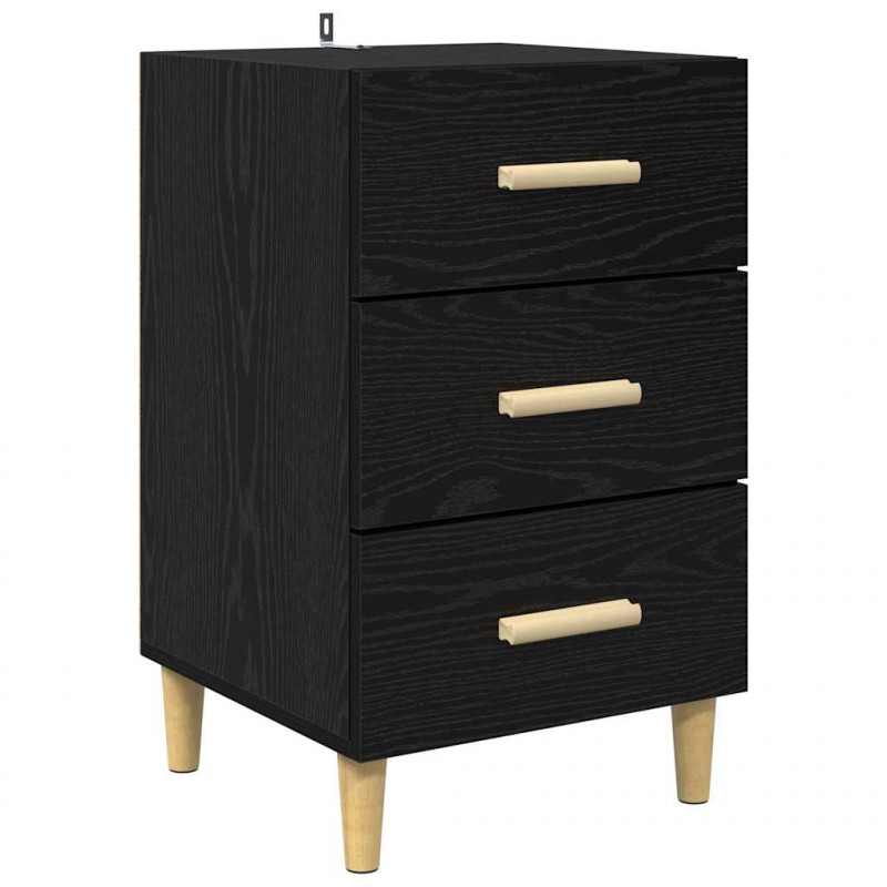 Szafka Nocna Czarny Dąb 40 x 40 x 66 cm Materiał drewnopochodny