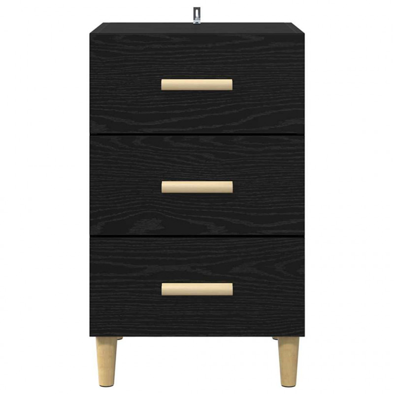 Szafka Nocna Czarny Dąb 40 x 40 x 66 cm Materiał drewnopochodny