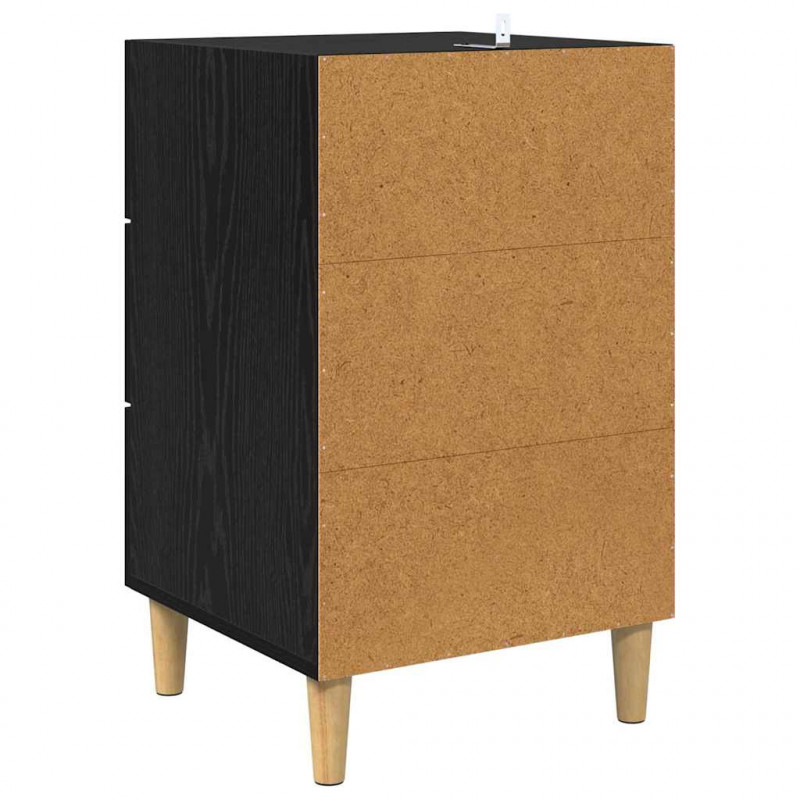Szafka Nocna Czarny Dąb 40 x 40 x 66 cm Materiał drewnopochodny