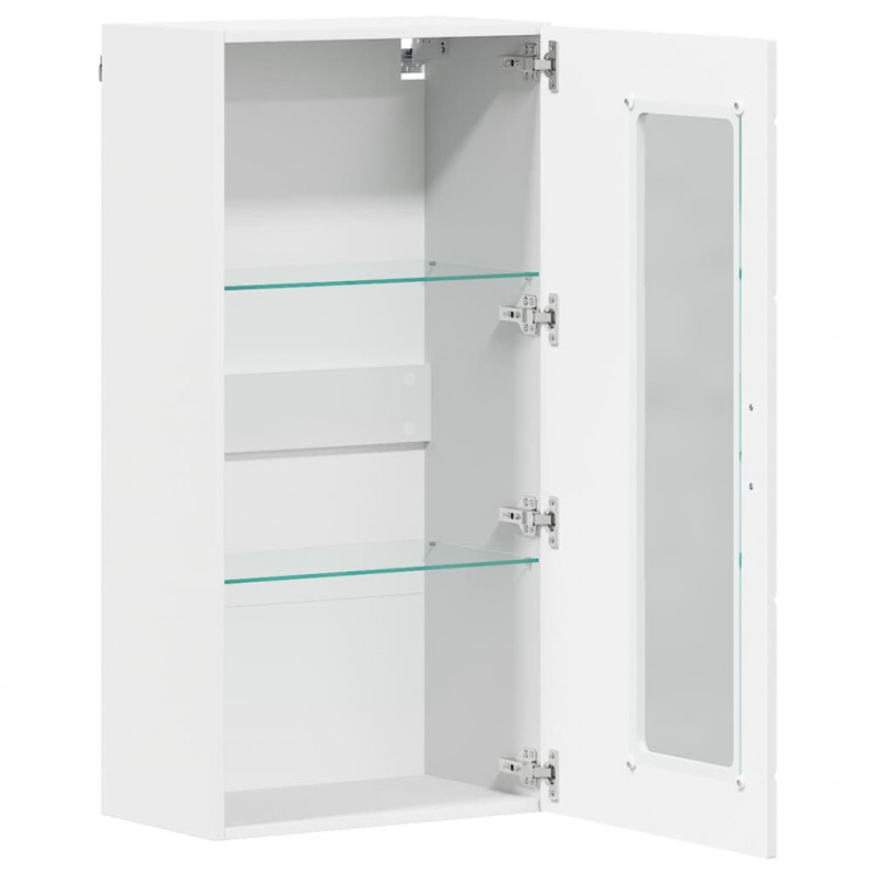 Drewniana szafka Biały 50 x 29 x 100 cm Materiał drewnopochodny