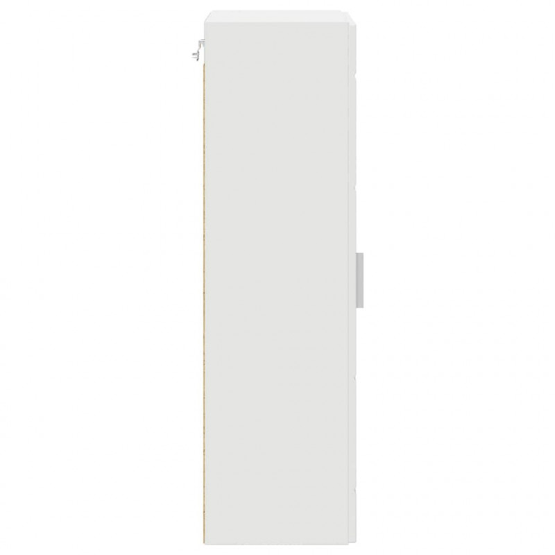Drewniana szafka Biały 50 x 29 x 100 cm Materiał drewnopochodny