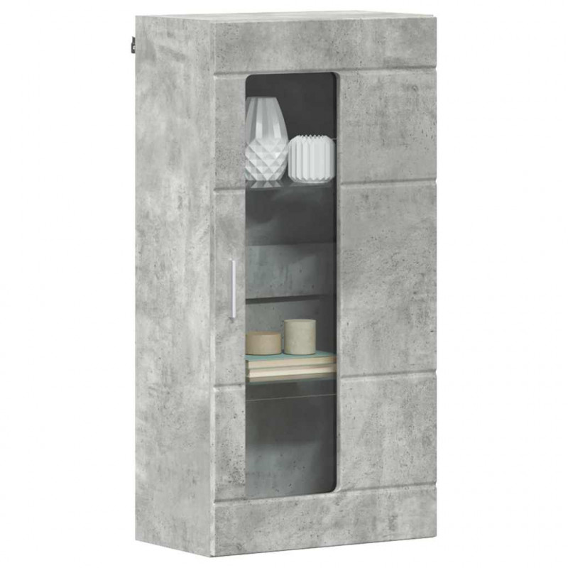 Drewniana szafka Betonowy szary 50 x 29 x 100 cm