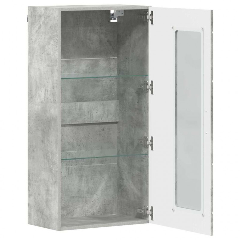 Drewniana szafka Betonowy szary 50 x 29 x 100 cm