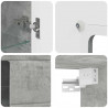 Drewniana szafka Betonowy szary 50 x 29 x 100 cm