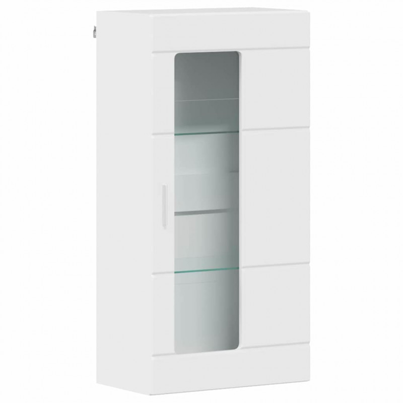 Drewniana szafka Wysoki połysk biały 50 x 29 x 100 cm