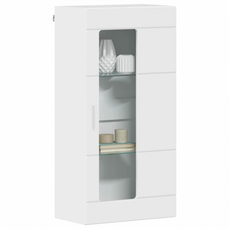 Drewniana szafka Wysoki połysk biały 50 x 29 x 100 cm
