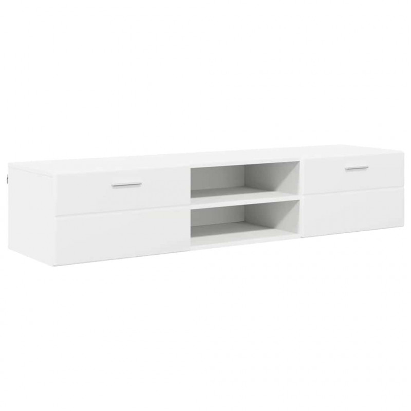 Drewniana szafka Biały 150 x 39 x 30 cm Materiał drewnopochodny