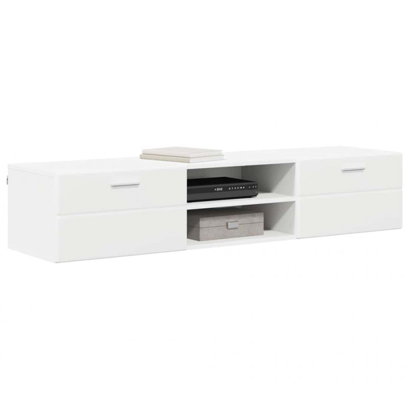 Drewniana szafka Biały 150 x 39 x 30 cm Materiał drewnopochodny