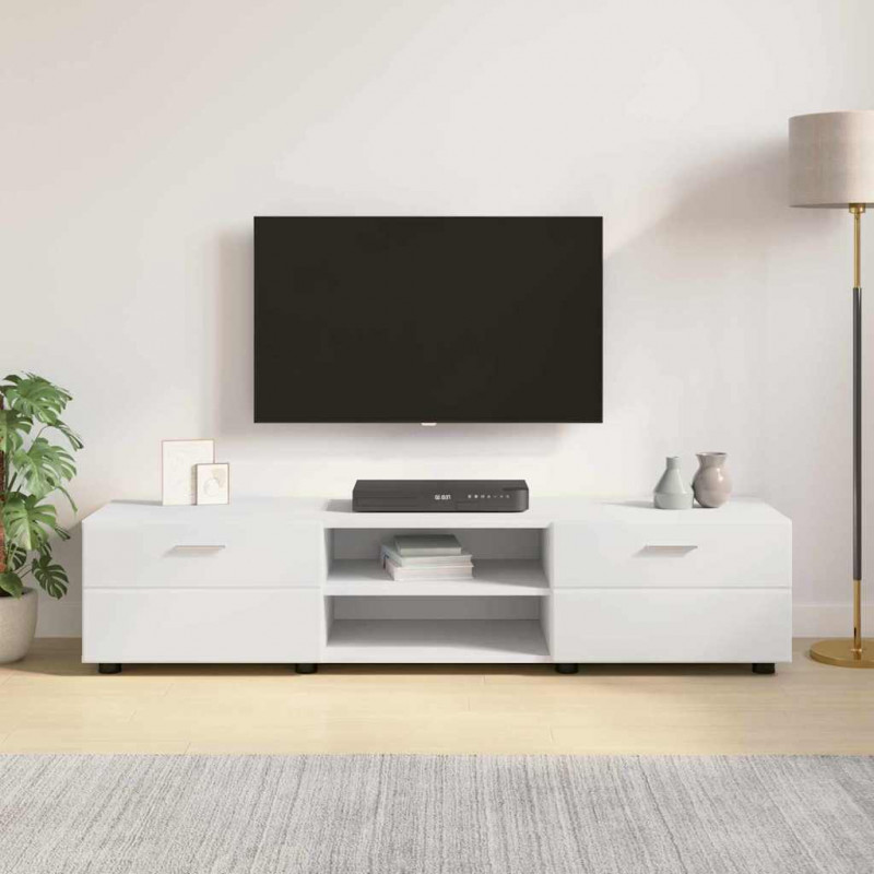 Drewniana szafka Biały 150 x 39 x 30 cm Materiał drewnopochodny