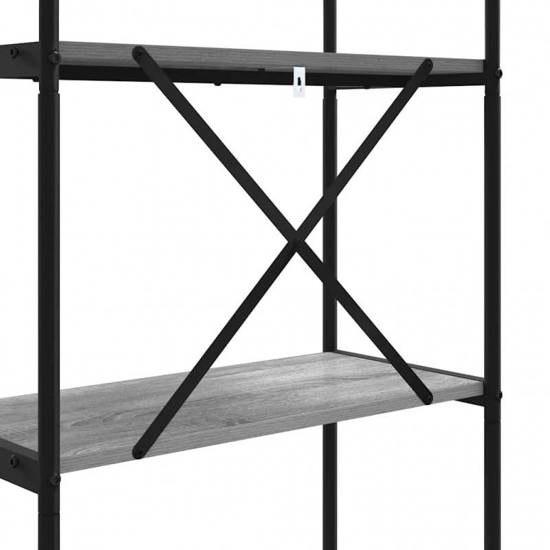 Półka na książki Szary Sonoma 60 x 30 x 183 cm