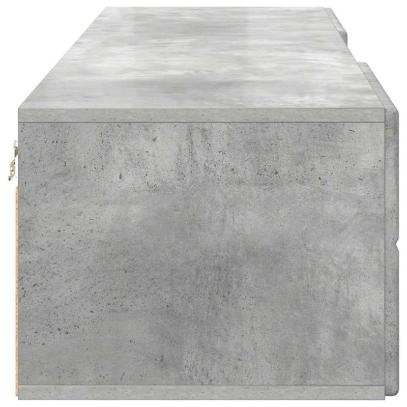 Drewniana szafka z szufladą Betonowy szary 150 x 39 x 30 cm