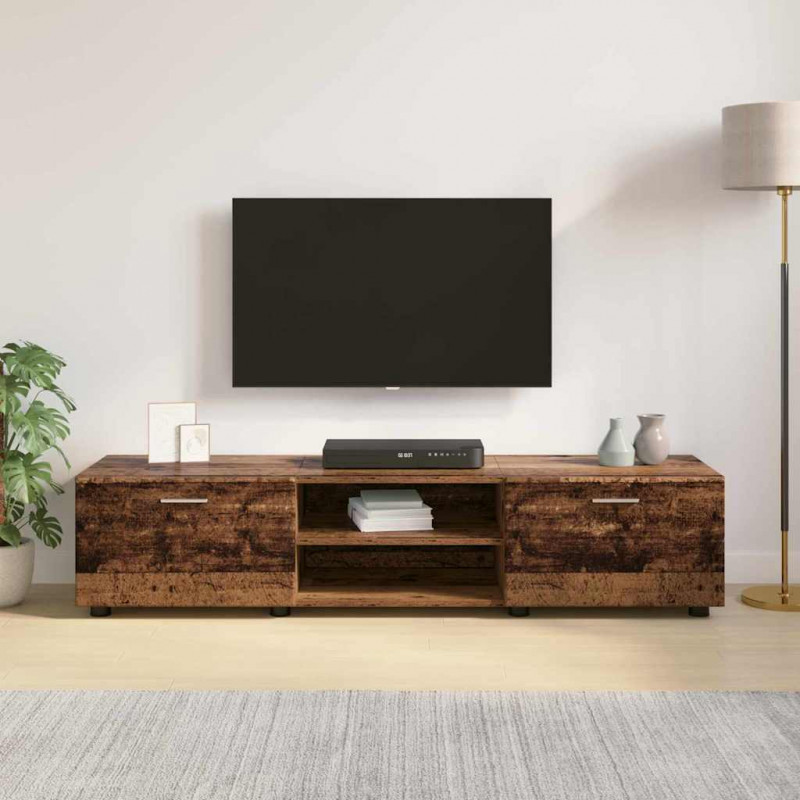 Drewniana szafka z szufladą Stare drewno 150 x 39 x 30 cm