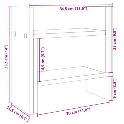 Organizer na biurko, czarny, 34,5x15,5x35,5 cm