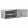Drewniana szafka z szufladą Betonowy szary 100,5 x 39 x 30 cm