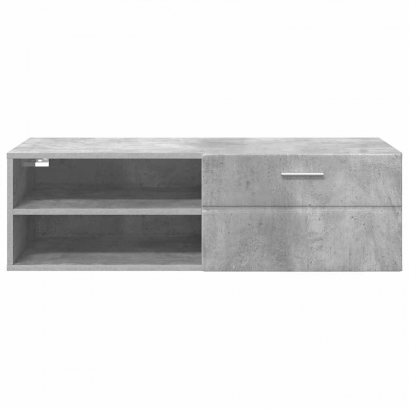 Drewniana szafka z szufladą Betonowy szary 100,5 x 39 x 30 cm