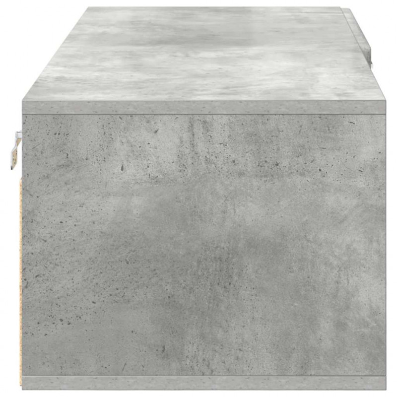 Drewniana szafka z szufladą Betonowy szary 100,5 x 39 x 30 cm