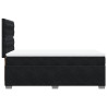 Łóżko kontynentalne z materacem, czarne, aksamit 80x200 cm