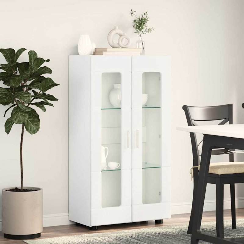 Bufet FLORIN Biały 55,5 x 29 x 103 cm Materiał drewnopochodny