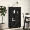 Bufet FLORIN Czarny 55,5 x 29 x 103 cm Materiał drewnopochodny