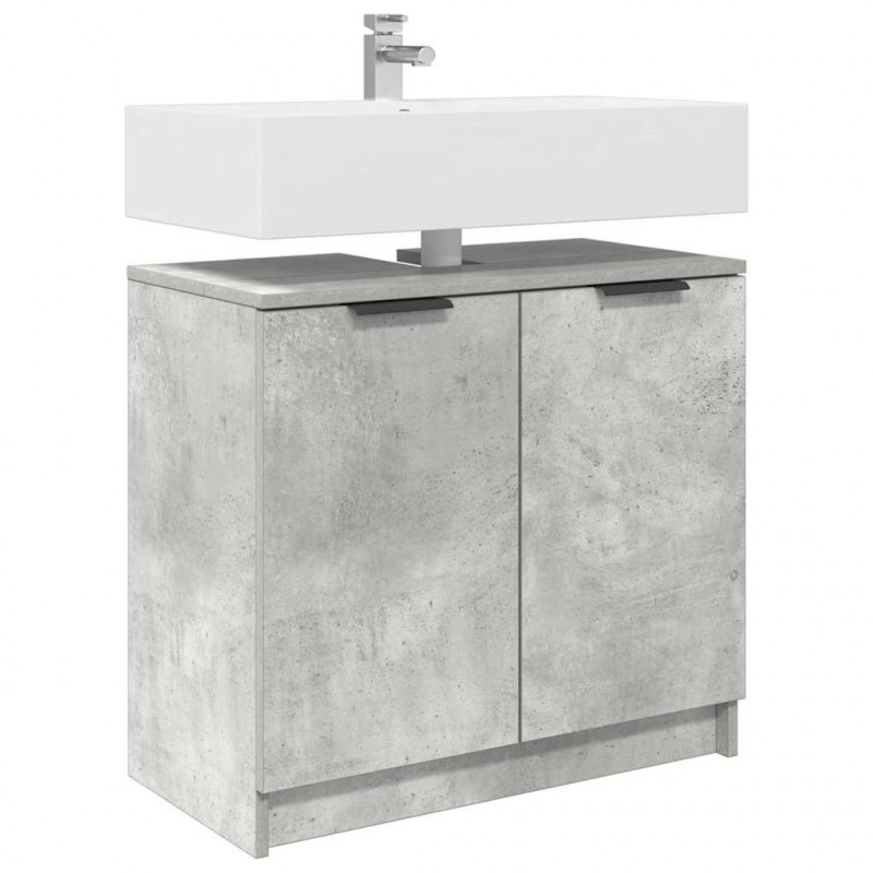 Szafka Łazienkowa z drzwiami Betonowy szary 64,5 x 33,5 x 59 cm