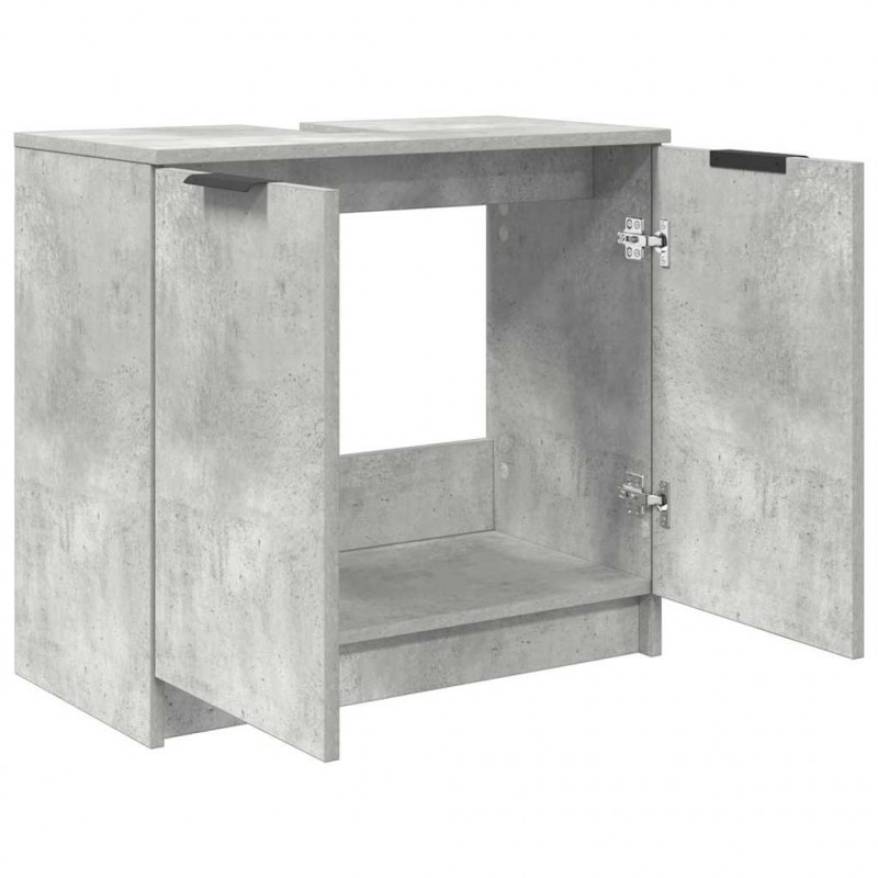 Szafka Łazienkowa z drzwiami Betonowy szary 64,5 x 33,5 x 59 cm