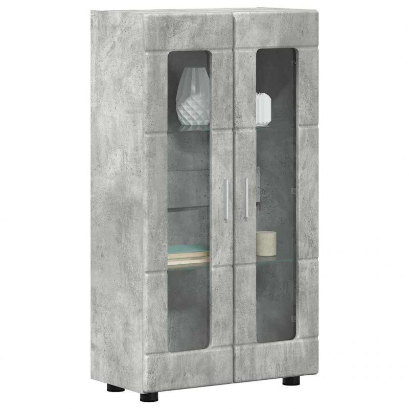 Bufet z półką FLORIN Betonowy szary 55,5 x 29 x 103 cm