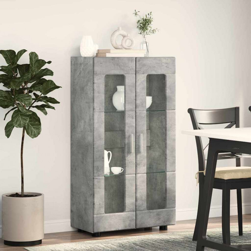 Bufet z półką FLORIN Betonowy szary 55,5 x 29 x 103 cm