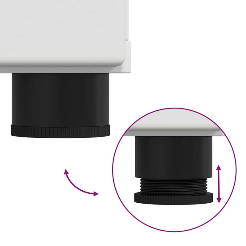Drewniana szafka z szufladą Biały 88,5 x 30,5 x 73 cm