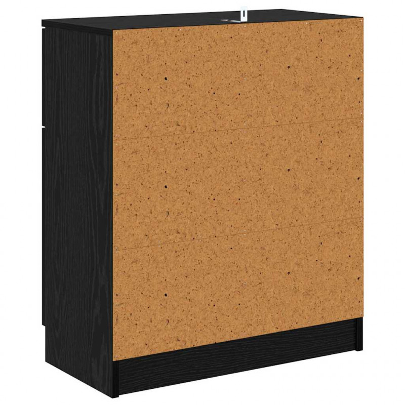 Bufet Czarny Dąb 60 x 30 x 70 cm Materiał drewnopochodny